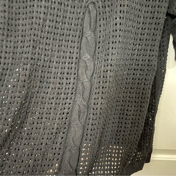 Black Mesh Short Sleeve Top | 22/24 Waffle Mesh Low Cut | Goth Alternative - Picture 4 of 6